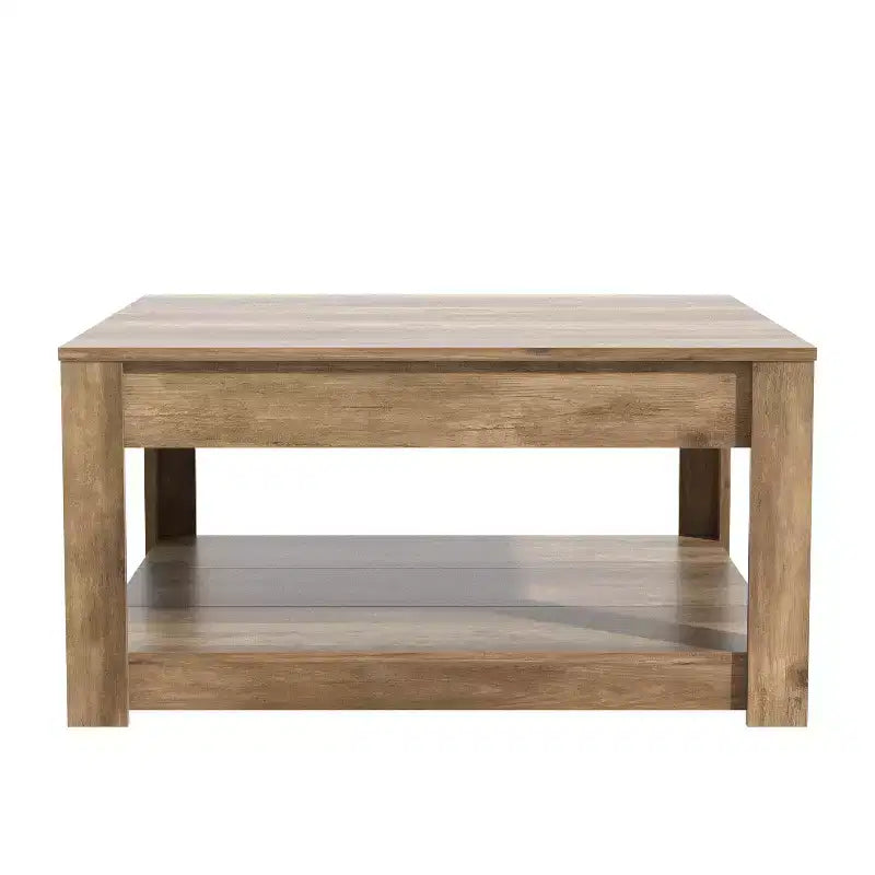 Table basse carrée avec rangement tiroir ajouré