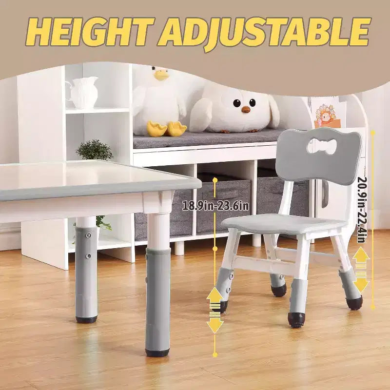 Ensemble bureau et chaise pour enfants, bureau d'étude préscolaire réglable en hauteur