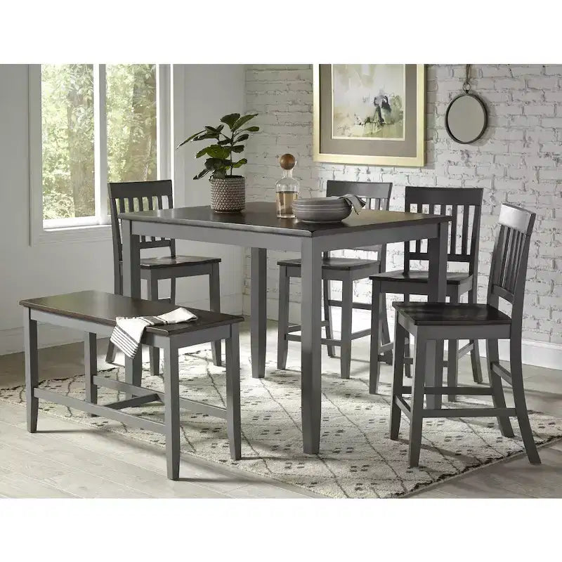 Tabourets de bar en bois massif style ferme Decatur Lane