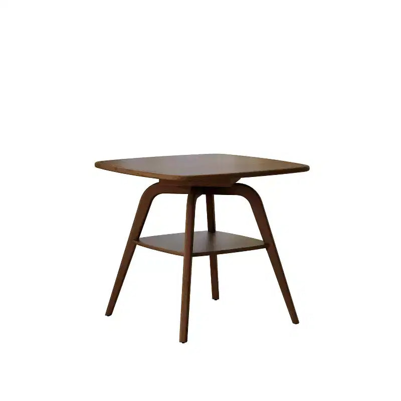 Table à manger en bois avec étagères de rangement