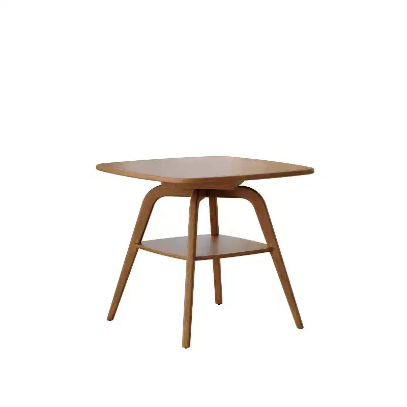 Table à manger en bois avec étagères de rangement