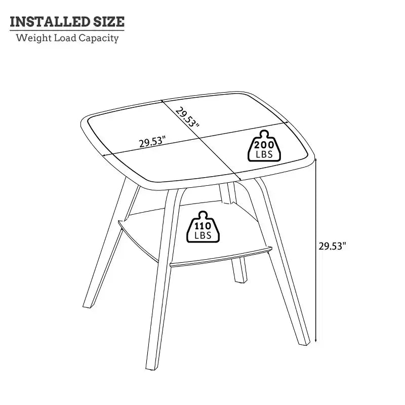 Table à manger en bois avec étagères de rangement