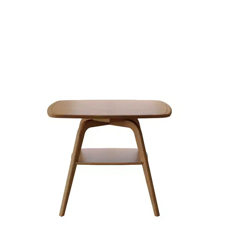 Table à manger en bois avec étagères de rangement