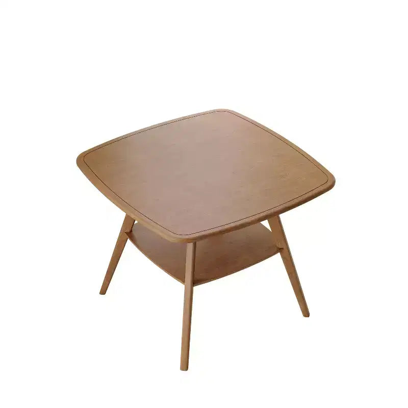 Table à manger en bois avec étagères de rangement