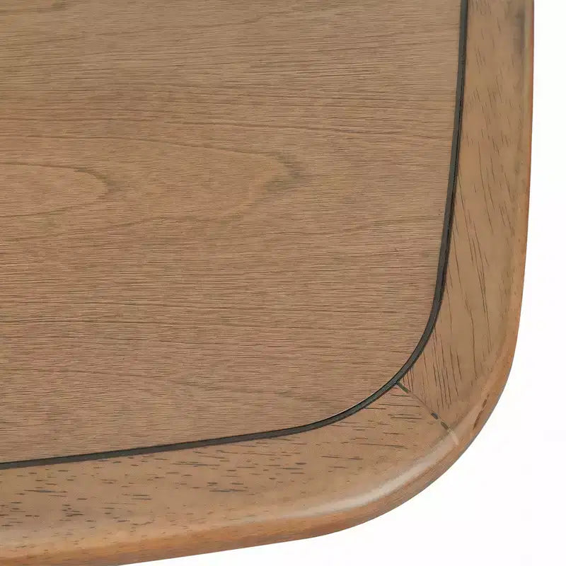 Table à manger en bois avec étagères de rangement