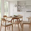 Homy Casa Wooden Dining Table with Storage Shelf