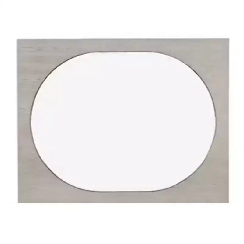 Miroir Royal Hampton, bords biseautés arrondis, en chêne blanc et bois d'hévéa.