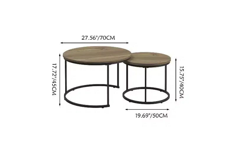 Ensemble de tables basses gigognes à motif marbré, une pièce maîtresse peu encombrante pour le salon.
