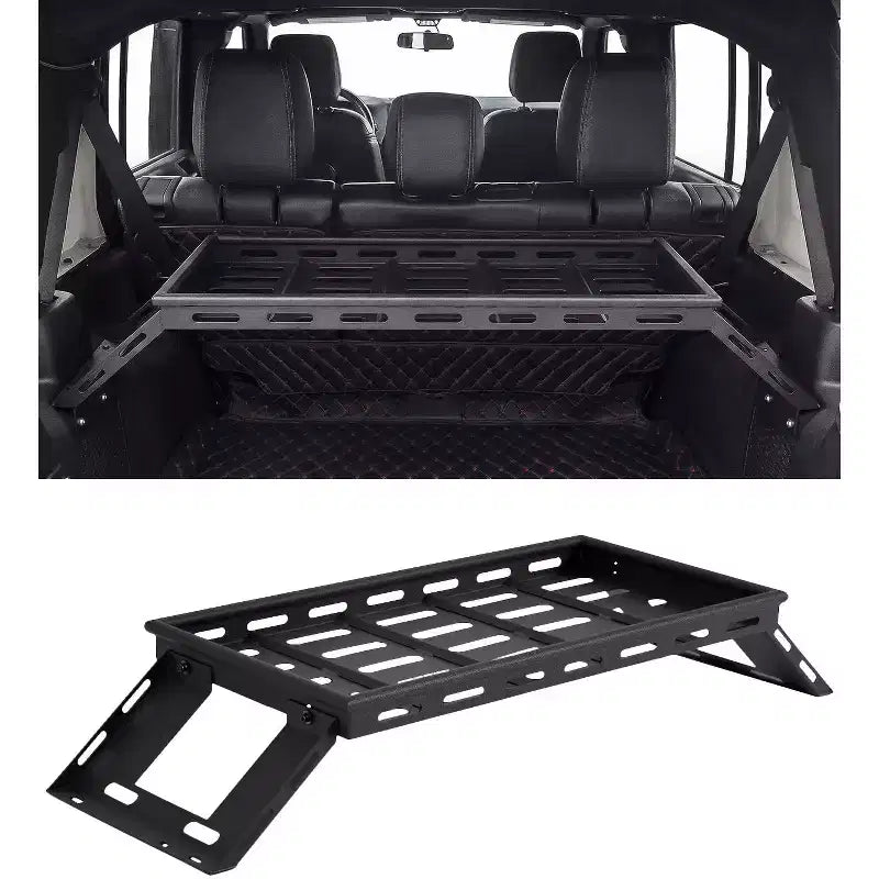 Heavy-Duty Rear Trunk Cargo Storage Rack for 2007-2025 Wrangler JK JKU JL JLU Unlimited 4DR  350LBS Carbon Steel Luggage Rack  Easy Installation
