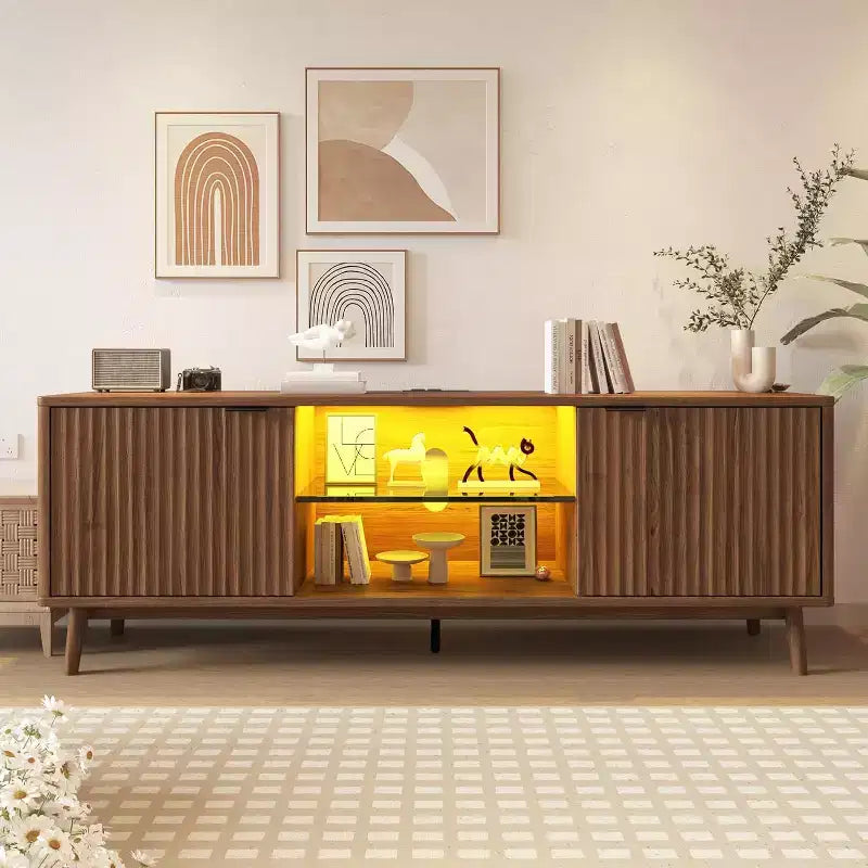 Meuble TV double porte, meuble de rangement de salon, centre de divertissement, mobilier de salon