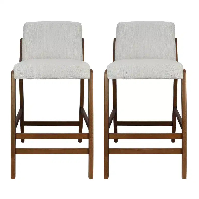 Tabouret de bar moderne en bois d'hévéa rembourré, style médiéval