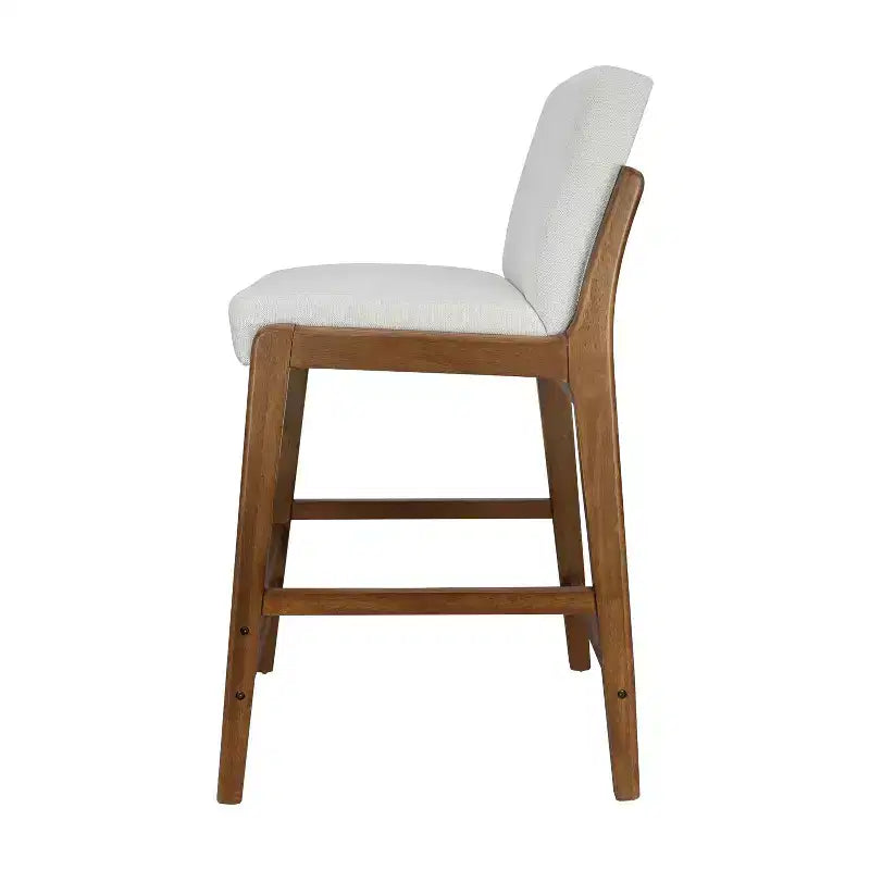 Tabouret de bar moderne en bois d'hévéa rembourré, style médiéval