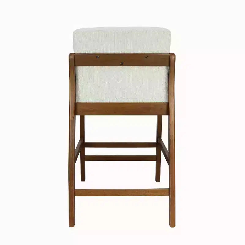 Tabouret de bar moderne en bois d'hévéa rembourré, style médiéval