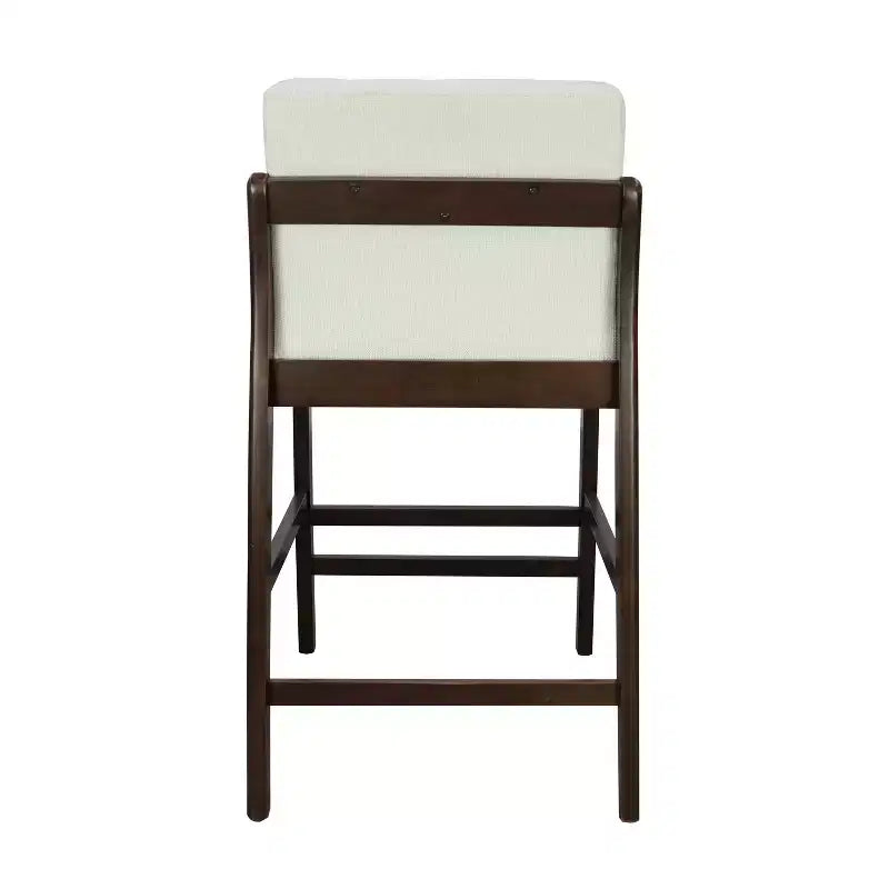 Tabouret de bar moderne en bois d'hévéa rembourré, style médiéval