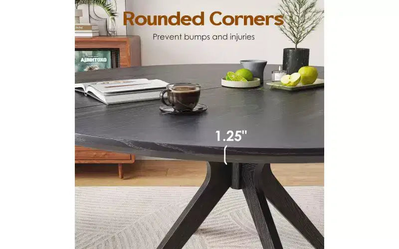 Table à manger ronde, piètement en croix, pieds antidérapants, table de cuisine en bois massif