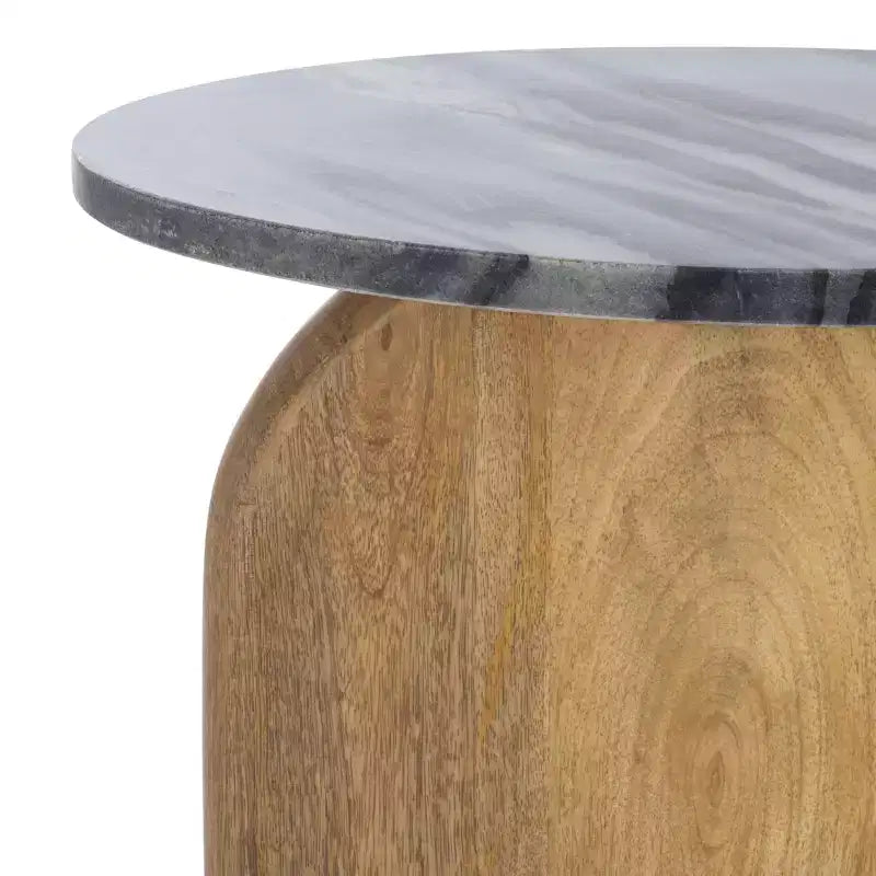 Table d'appoint, couleur bois naturel/noir