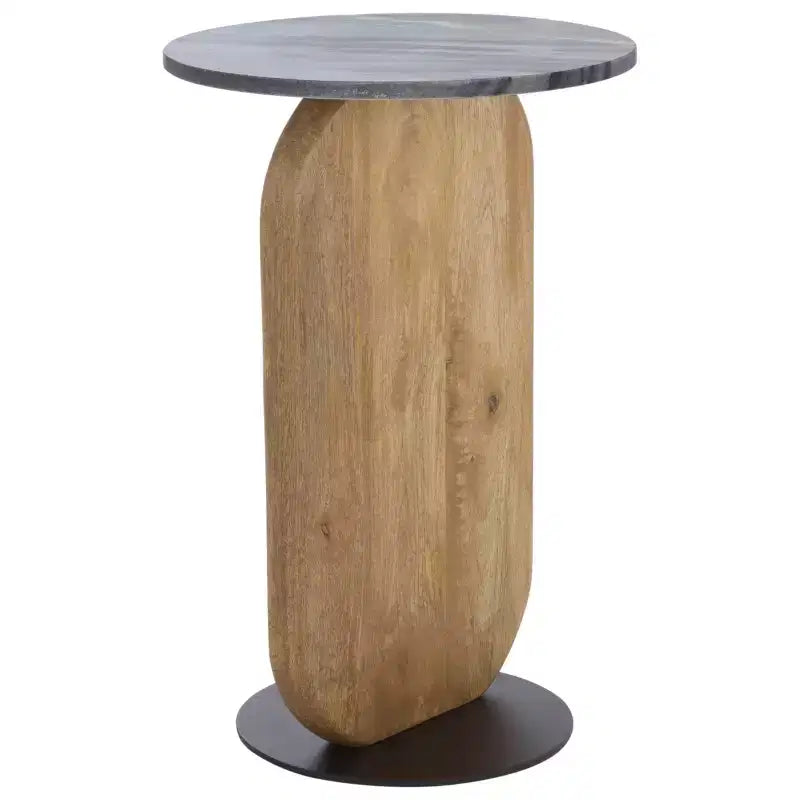 Table d'appoint, couleur bois naturel/noir