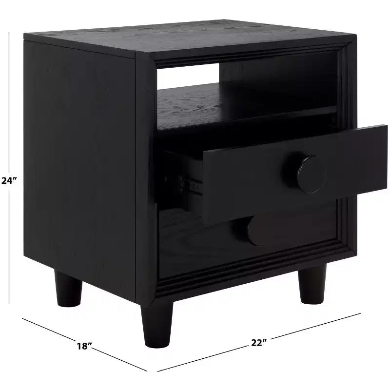 Table de chevet à deux tiroirs