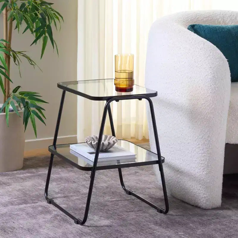 Table d'appoint à double plateau