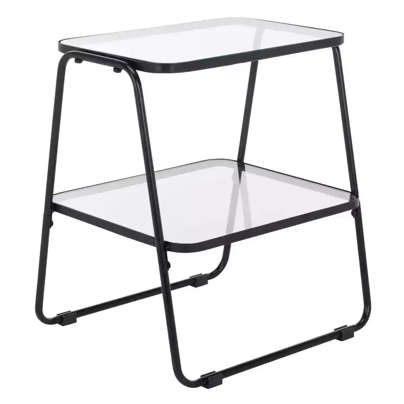 Table d'appoint à double plateau