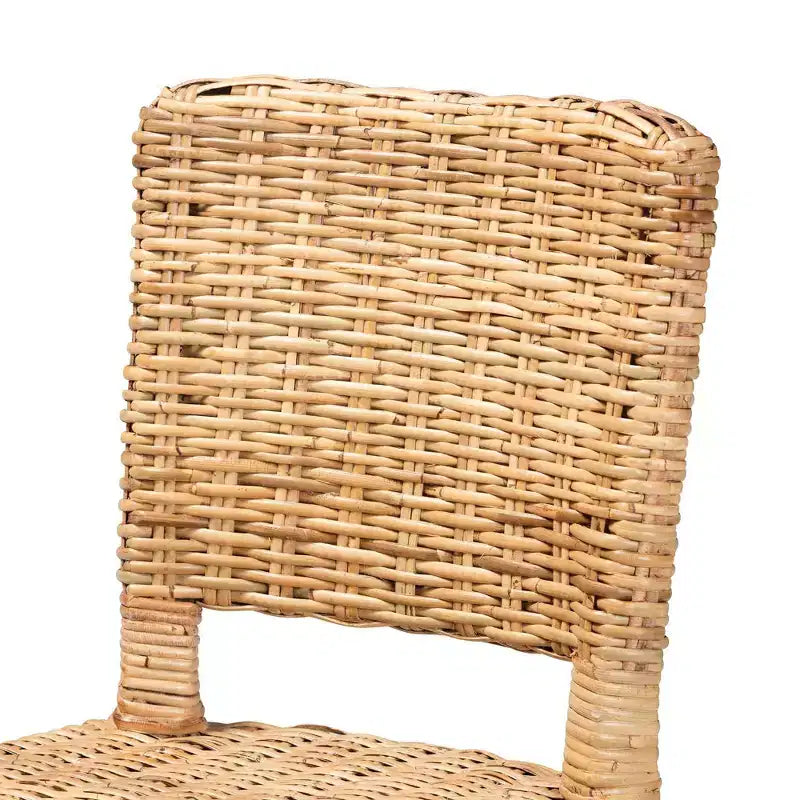Chaises de salle à manger en bois et rotin naturel Bali