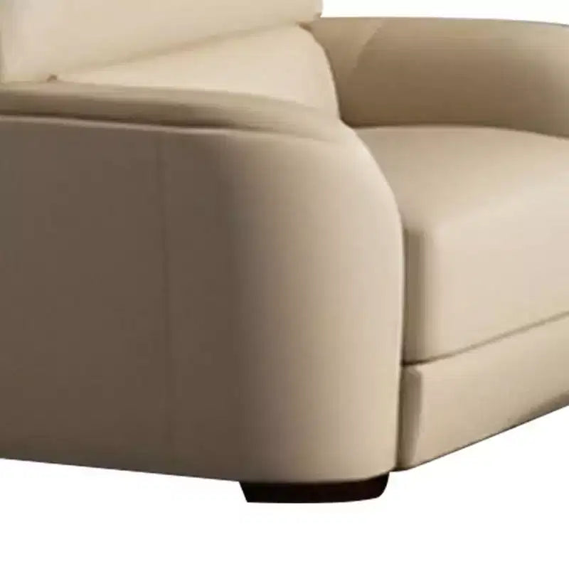 Fauteuil, cuir de vachette pleine fleur gris glace : aucun assemblage requis, cadre en bois, coussin de siège fixe.