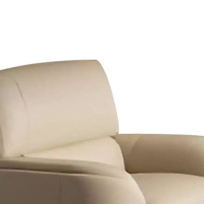 Fauteuil, cuir de vachette pleine fleur gris glace : aucun assemblage requis, cadre en bois, coussin de siège fixe.
