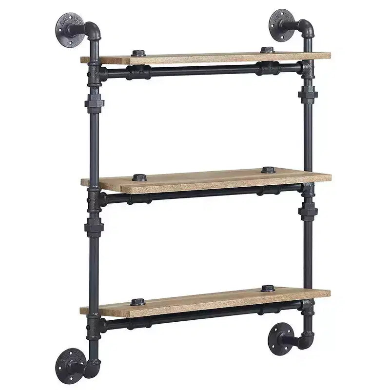 35" Brantley Decorative Bookshelf Oak & Sandy Black Finish - Acme Furniture