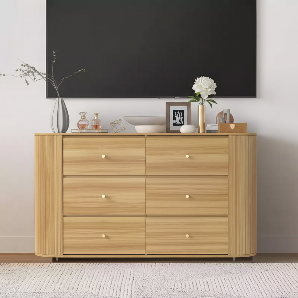 Meuble de rangement de style ferme vintage avec prise de courant, armoire de rangement grande capacité