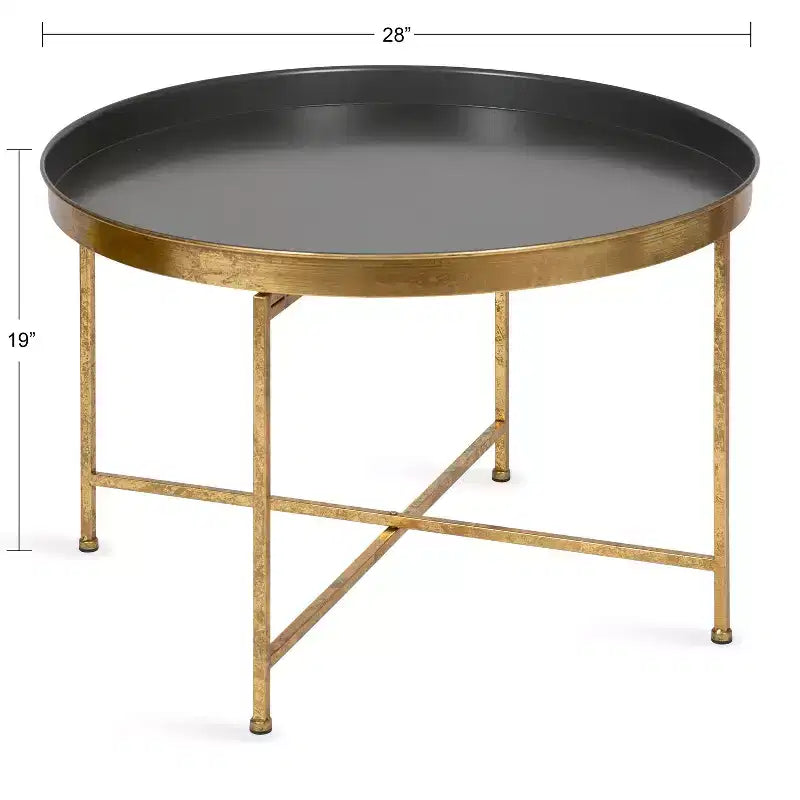 Table basse ronde en métal