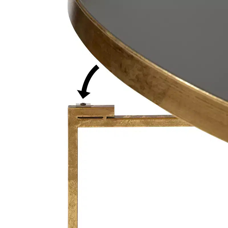 Table basse ronde en métal