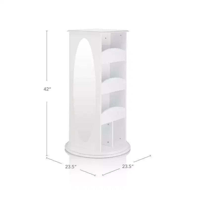Centre de Rangement et Habillage Rotatif pour Enfants : Portants à vêtements avec miroirs et étagères, organisateurs de garde-robe pour salles de jeux et chambres.