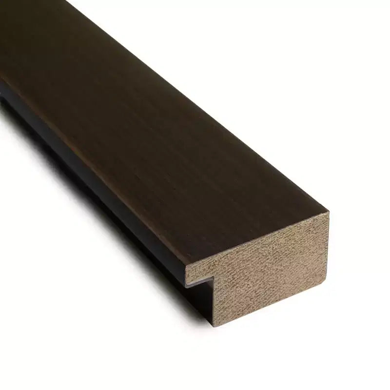 Miroir de salle de bain en bois brun expresso sans biseaux