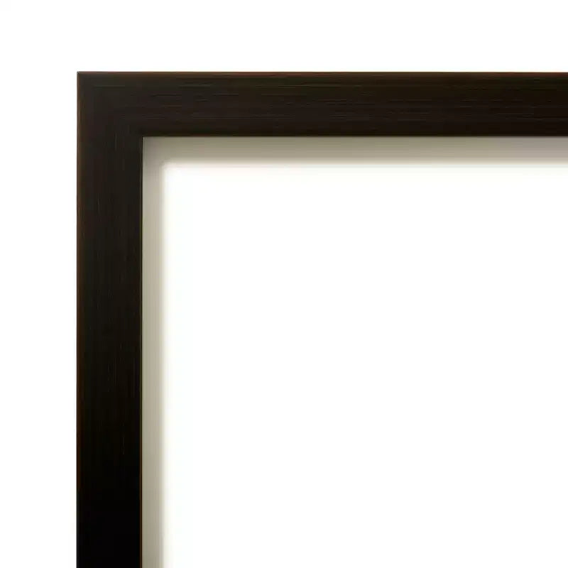 Miroir de salle de bain en bois brun expresso sans biseaux