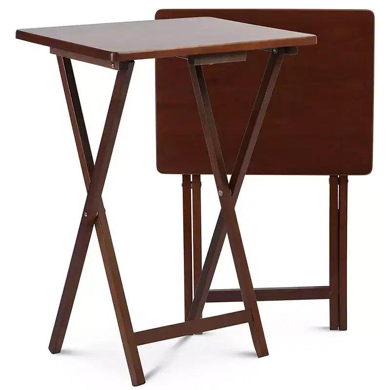 Table de plateau-repas portable pliante pour télévision, en chêne miel