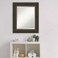 Miroir mural de salle de bain en bois oblique bronze